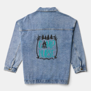 Funny Summer Camp Nursing Geschenk Camping RN Jeansjacke