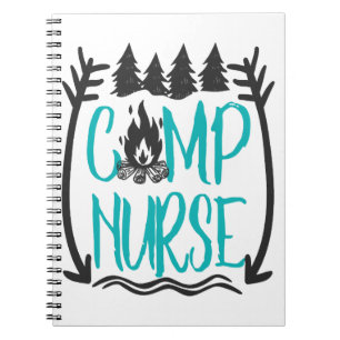 Funny Summer Camp Nursing Geschenk Camping RN Notizblock