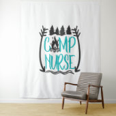 Funny Summer Camp Nursing Geschenk Camping RN Wandteppich (Beispiel)