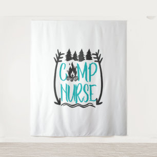 Funny Summer Camp Nursing Geschenk Camping RN Wandteppich
