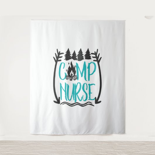 Funny Summer Camp Nursing Geschenk Camping RN Wandteppich (Vorderseite)