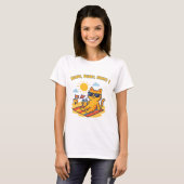 Funny Summer Cat T-Shirt – "Sunny, Funny, Honey!" (Vorne ganz)