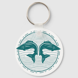 Funny Summer Fishing Schlüsselanhänger