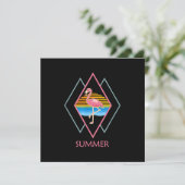 Funny Summer Flamingo | Niedlich Flamingo Lover Einladung (Stehend Vorderseite)