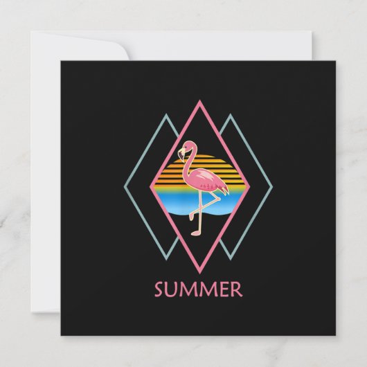 Funny Summer Flamingo | Niedlich Flamingo Lover Einladung (Vorderseite)