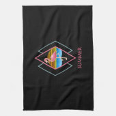 Funny Summer Flamingo | Niedlich Flamingo Lover Geschirrtuch (Vertikal)