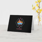 Funny Summer Flamingo | Niedlich Flamingo Lover Karte (Gelbe Blume)