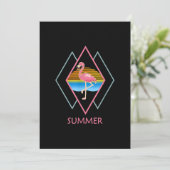 Funny Summer Flamingo | Niedlich Flamingo Lover Save The Date (Stehend Vorderseite)