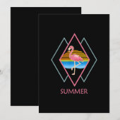Funny Summer Flamingo | Niedlich Flamingo Lover Save The Date (Vorne/Hinten)