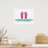 Funny Summer Flip Flops Poster (Küche)