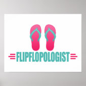 Funny Summer Flip Flops Poster (Vorne)