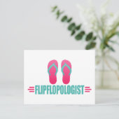 Funny Summer Flip Flops Postkarte (Stehend Vorderseite)