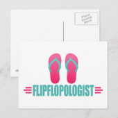 Funny Summer Flip Flops Postkarte (Vorne/Hinten)