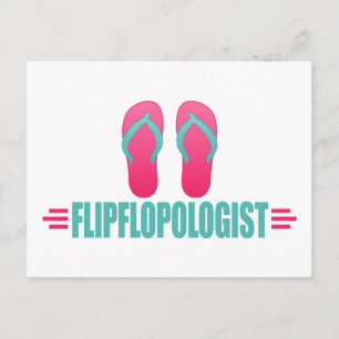 Funny Summer Flip Flops Postkarte