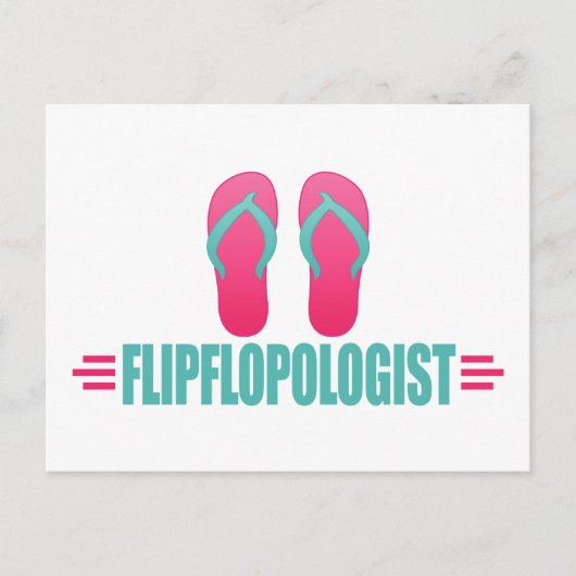Funny Summer Flip Flops Postkarte (Vorderseite)