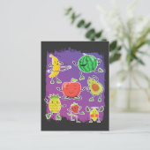 Funny Summer Fruits Gesunde Ernährung Sport Lover Postkarte (Stehend Vorderseite)