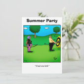 Funny Summer Fun Party Einladungen (Stehend Vorderseite)