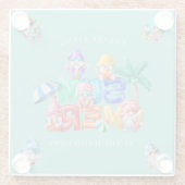 Funny Summer Gnomes Wassercolor Glasuntersetzer (Rückseite)