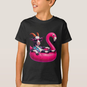 Funny Summer Goat Pink Pool Party Hawaiian Sommer T-Shirt
