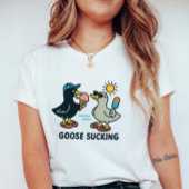  Funny Summer Goose; Goose with Ice Cream T-Shirt