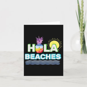 Funny Summer Hola Strände Ananas T-Shirt Ocean Bea Karte