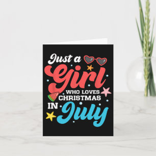 Funny Summer Just a Girl, die Weihnachten in Ju Li Karte
