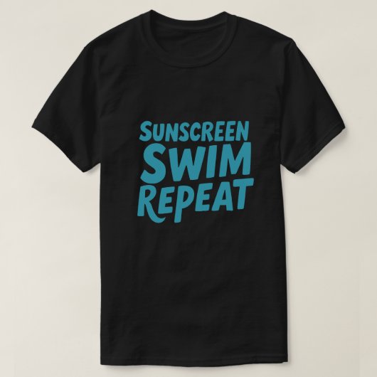 Funny Summer Routineangebot "Sonnencreme, Schwimme T-Shirt (Design vorne)