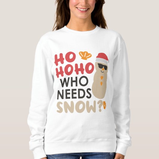 Funny Summer Tropical Beach Weihnachten Sweatshirt (Vorderseite)
