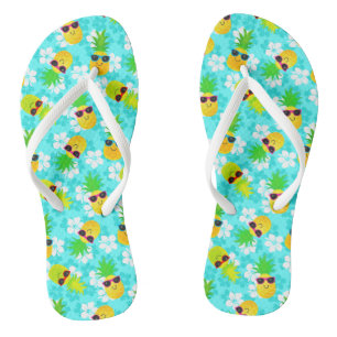 Funny Summer Tropical Pineapses Badesandalen