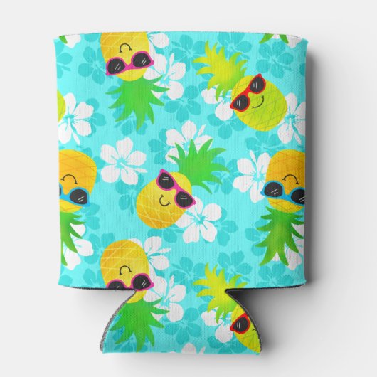 Funny Summer Tropical Pineapses Dosenkühler (Rückseite)