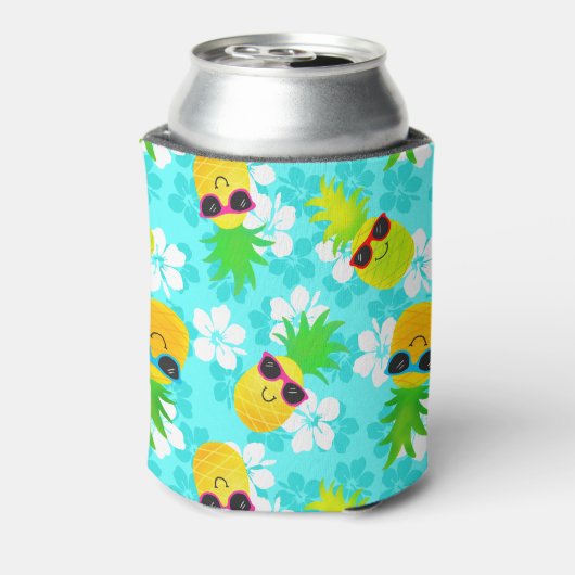 Funny Summer Tropical Pineapses Dosenkühler (Kanne Rückseite)