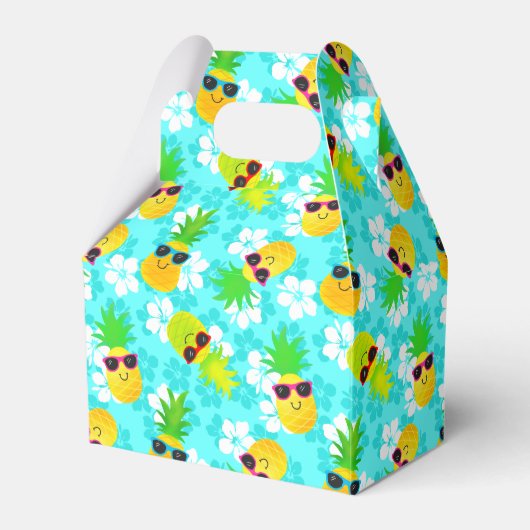 Funny Summer Tropical Pineapses Geschenkschachtel (Vorderseite)