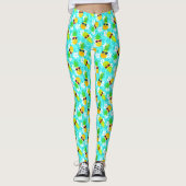 Funny Summer Tropical Pineapses Leggings (Vorderseite)