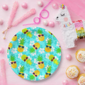 Funny Summer Tropical Pineapses Pappteller (Party)