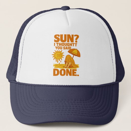 Funny Summer Trucker Hat - Introvertieren Summer G Truckerkappe (Vorderseite)