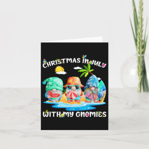 Funny Summer Vacaciones - Gnomes for Christm Karte