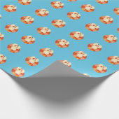 Funny Summer Vacation Chill Goose Swim Ring Pool Geschenkpapier (Ecke)