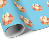 Funny Summer Vacation Chill Goose Swim Ring Pool Geschenkpapier (Rolleneckpunkt)