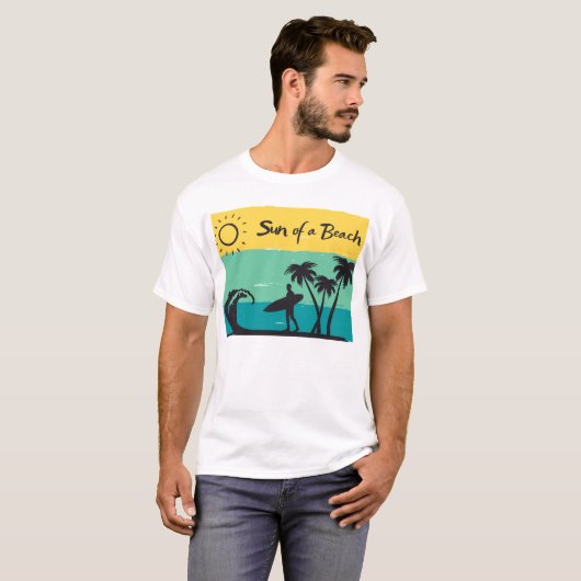 Funny Summer vibes Sun a Beach T-Shirt (Vorne ganz)