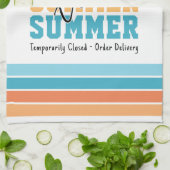 Funny Summer Vibes Tropical Stripes Customizable Geschirrtuch (Gefaltet)