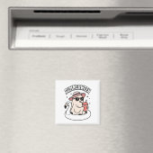 Funny Summerween Ghost Pink schweben in Flamingo C Magnet (In Situ (Geschirrspüler))