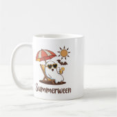 Funny Summerween Niedlich Spooky Summer Ghost Hall Kaffeetasse (Links)