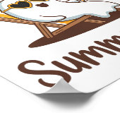 Funny Summerween Niedlich Spooky Summer Ghost Hall Poster (Ecke)