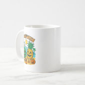 Funny Summerween Niedliche Wassermelone und Ananas Kaffeetasse (Vorderseite Links)