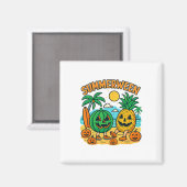 Funny Summerween Niedliche Wassermelone und Ananas Magnet (Vorderseite/Rückseite)