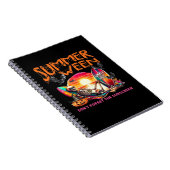 Funny Summerween Skeleton On Beach in der Sunset C Notizblock (Rechte Seite)