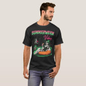 Funny Summerween Vibes Pumpkin Spooky Vacation Sum T-Shirt (Vorne ganz)