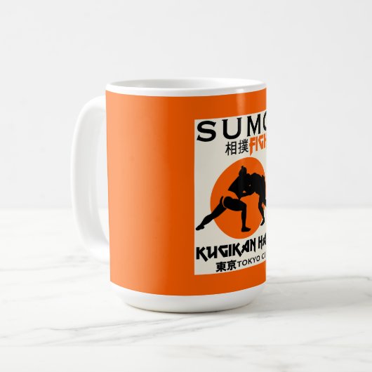 Funny Sumo Wrestler Kaffeetasse (Vorderseite Links)