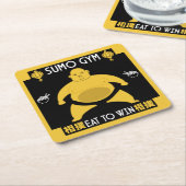 Funny Sumo Wrestler Rechteckiger Pappuntersetzer (angewinkelt)