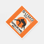 Funny Sumo Wrestler Serviette (Ecke)